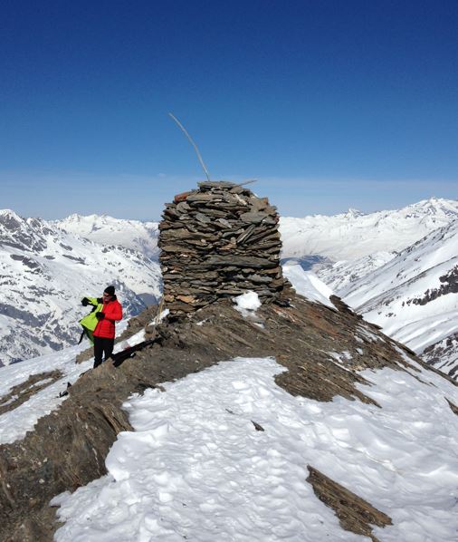 Ascension en ski de rando du Rocher de la Davie (3157m) depuis le Villaret des Brévières (Savoie)